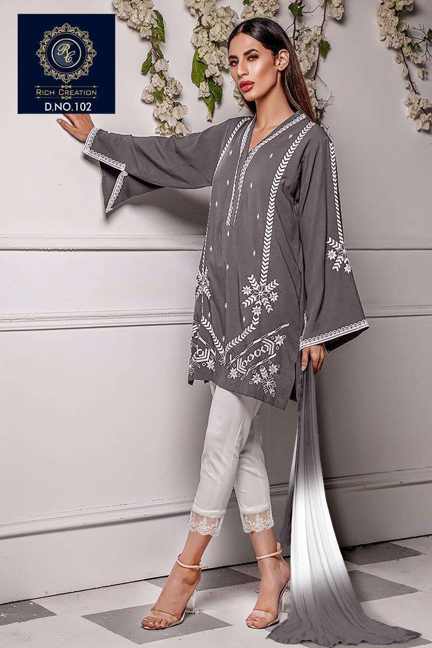 rich creation lpc 102 pure georgette Luxury Tunic 