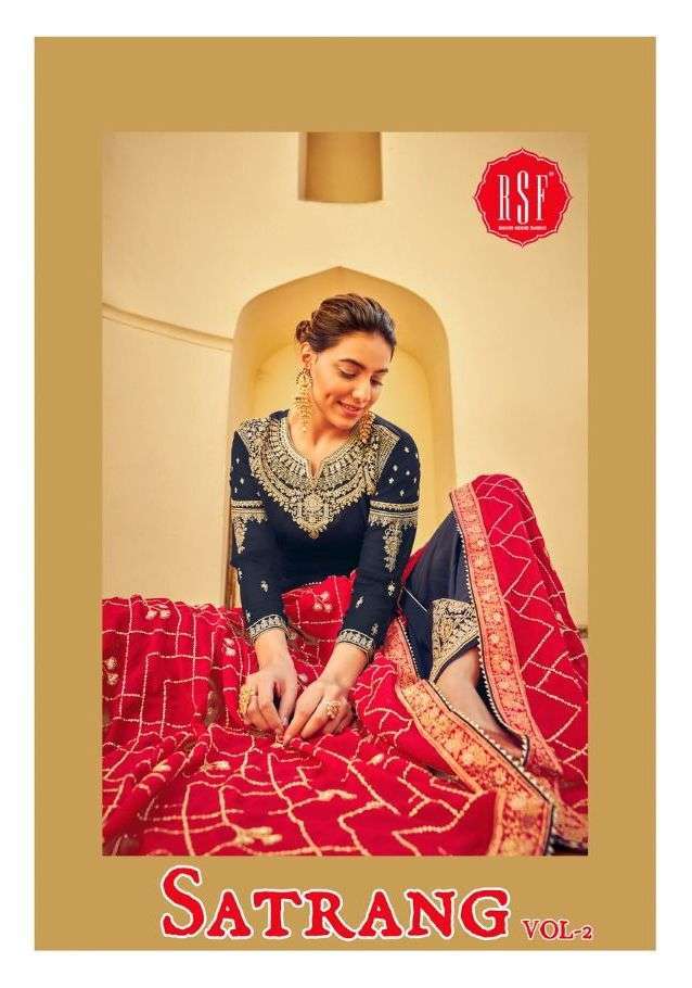 rsf satrang vol 2 series 21601-21606 Pure Blooming Faux Georgette suit 