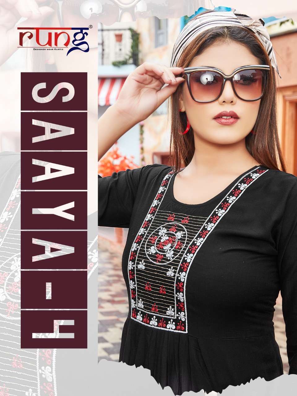 rung saaya vol 4 series 01-08 heavy slub rayon kurti 