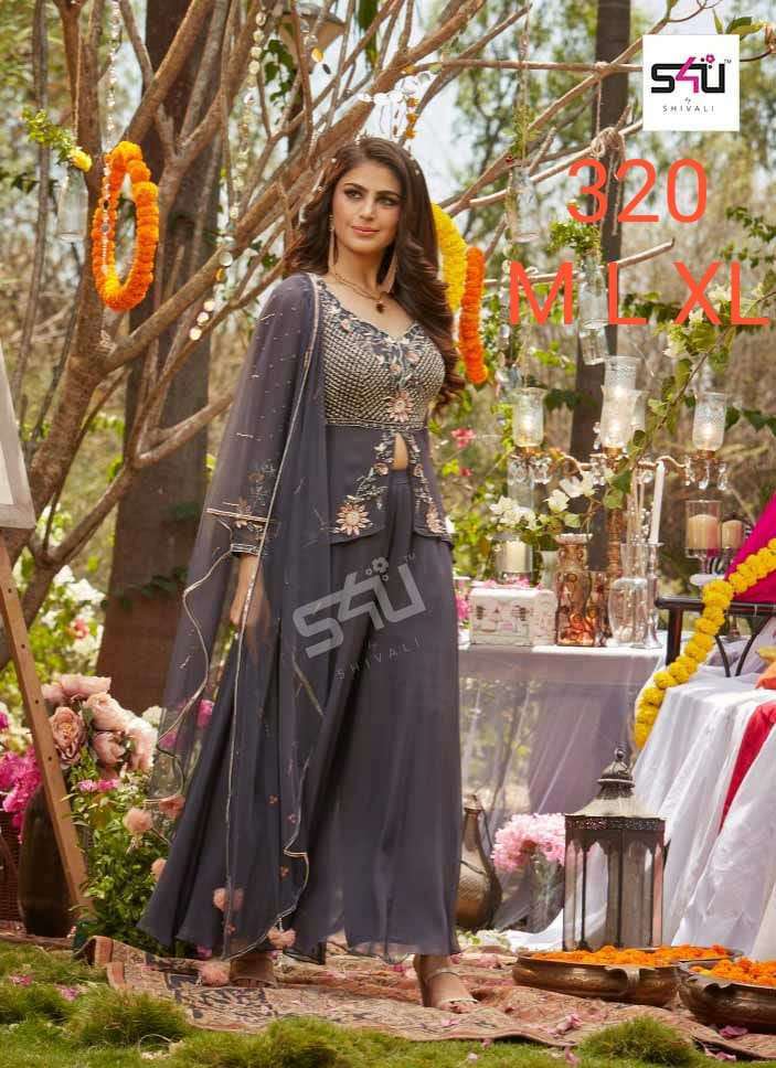 s4u 320 design combo set of kurti with plazzo and dupatta