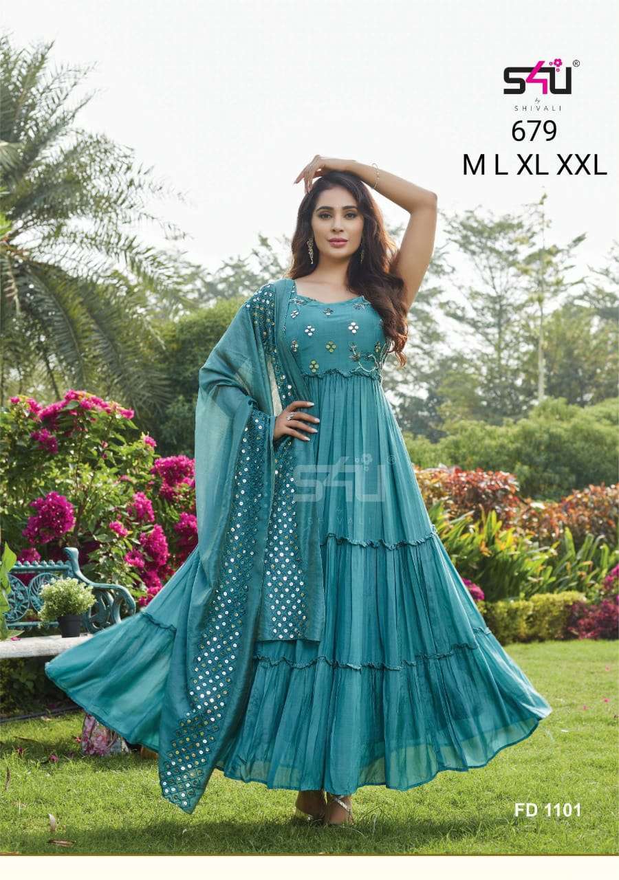s4u 679 design combo set of anarkali design