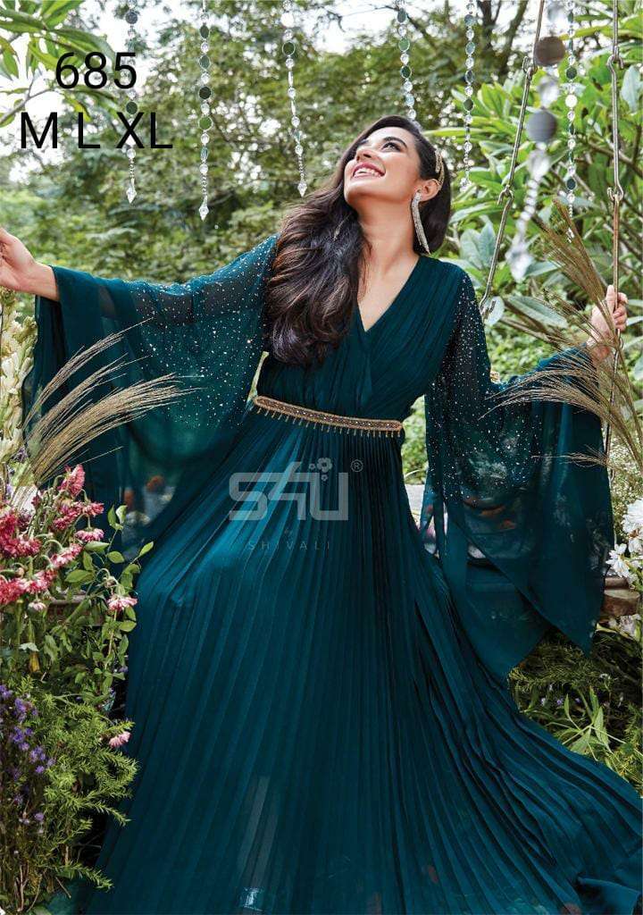 s4u 685 design combo set of exclusive gown style kurti