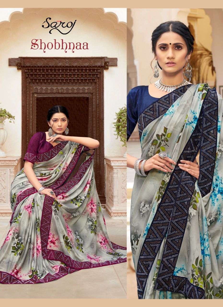 saroj shobhnaa series 24001-24004 Lycra With Digital Print saree