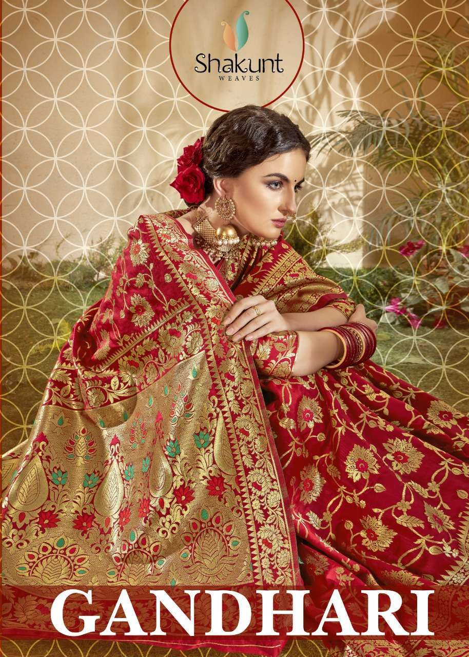 shakunt weaves gandhari series 14451-14456 art silk saree