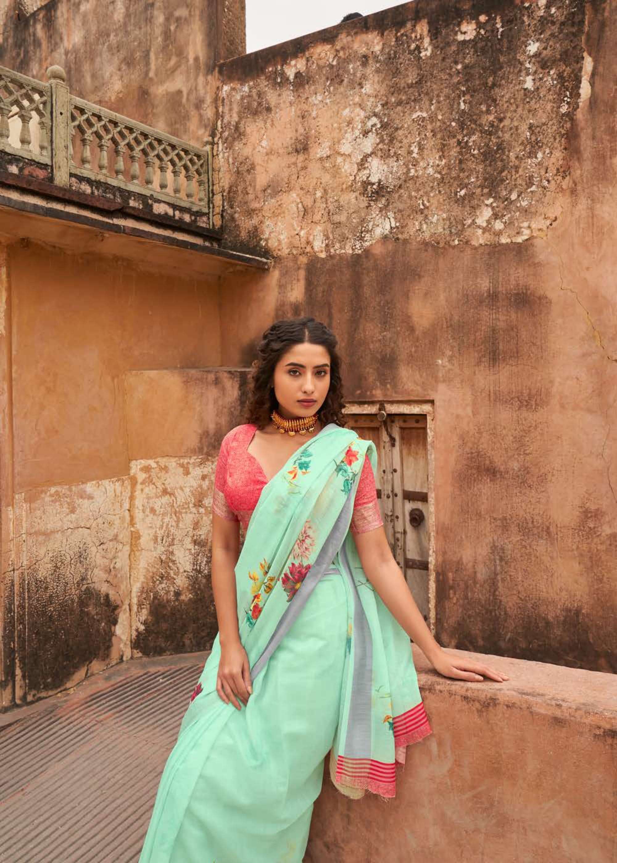 SHANGRILA RAAGA LINEN VOL 7 LINEN DESIGNER FANCY SAREES