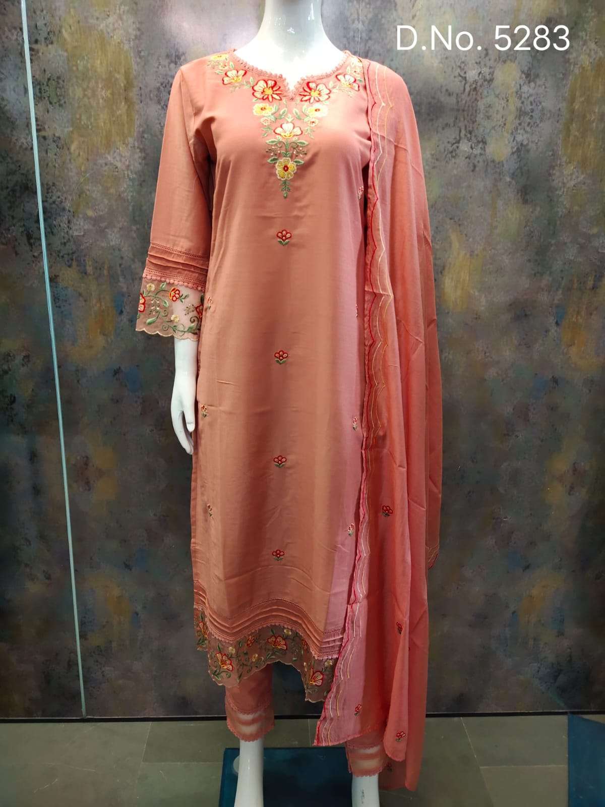 snapstyle krisha vol 1 series 5279-5284 chinon silk readymade suit 