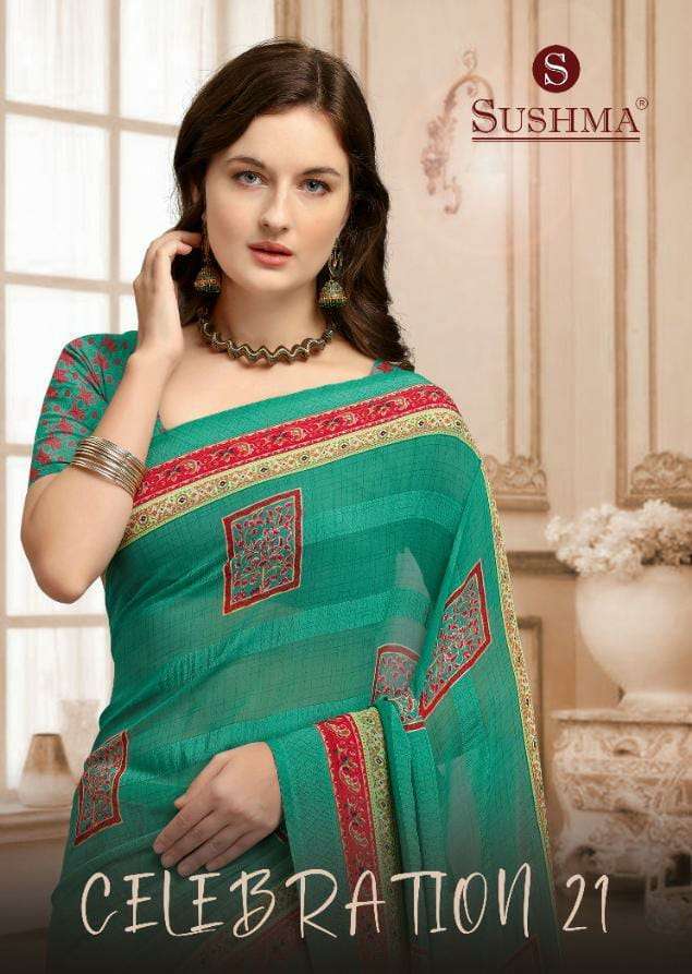 sushma celebration 21 series 24001-24008 fancy printed saree
