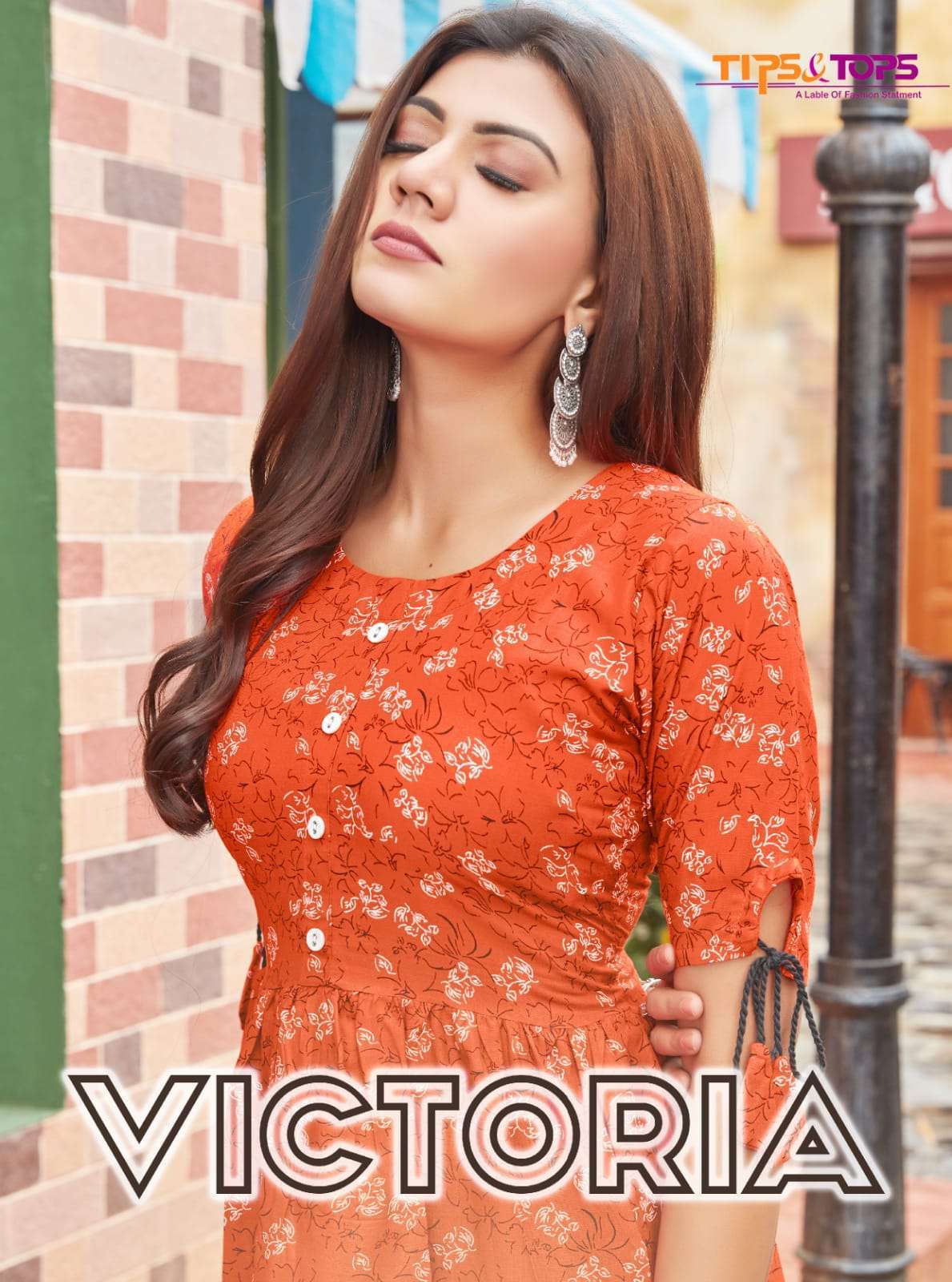 TIPS & TOPS VICTORIA RAYON PRINTED GIRLS WESTERN SHORT TOP