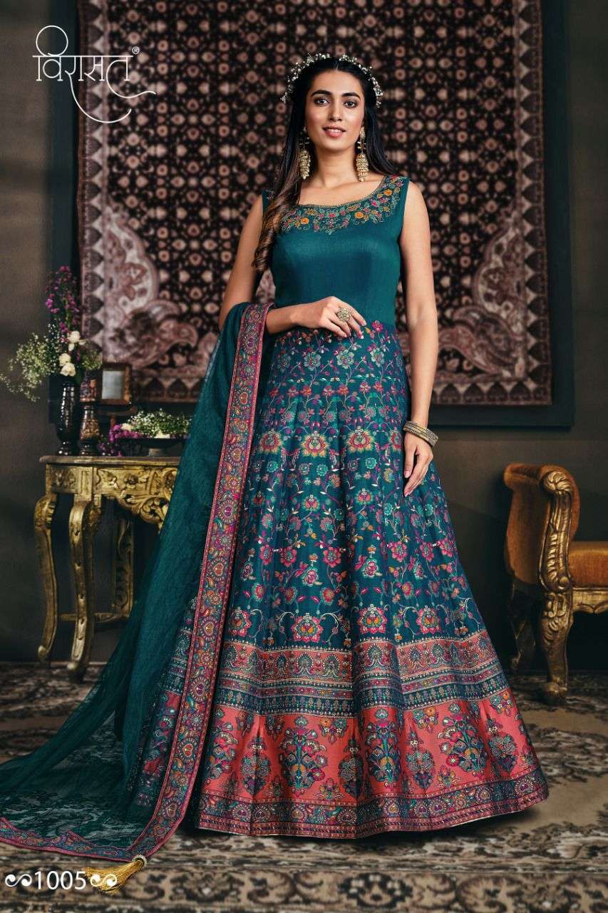 VIRASAT BANARASIYA FESIGNER JACQUARD GOWN 