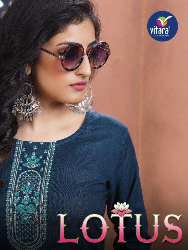 vitara lotus vol 2 series 1001-1006 airjet rayon embroidery kurti 