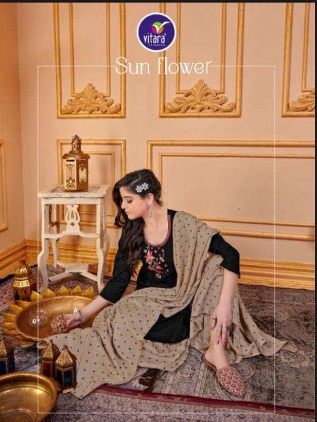 vitara sunflower series 1001-1004 parampara silk readymade suit 