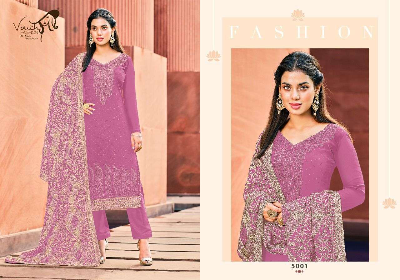VOUCH NAARI VOL-5 DESIGNER GEORGETTE SUIT 