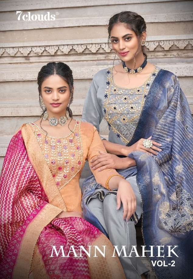 7 clouds mann mahek 2 series 2001-2006 pure banarasi modal suit 