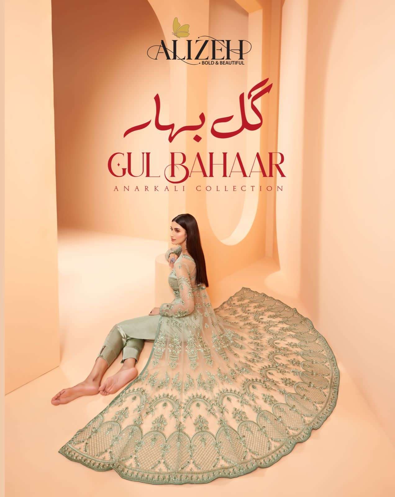 ALIZEH GUL BAHAAR VOL-1 DESIGNER BUTTERFLY NET SUITs