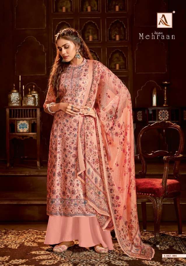 alok suit mehraan series 802001-802010 pure jam cotton suit 