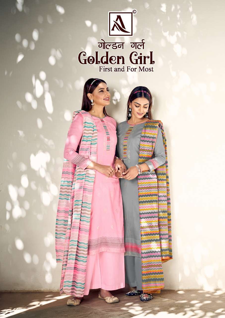 alok suits golden girl series 897001-897010 Pure Zam Cotton suit