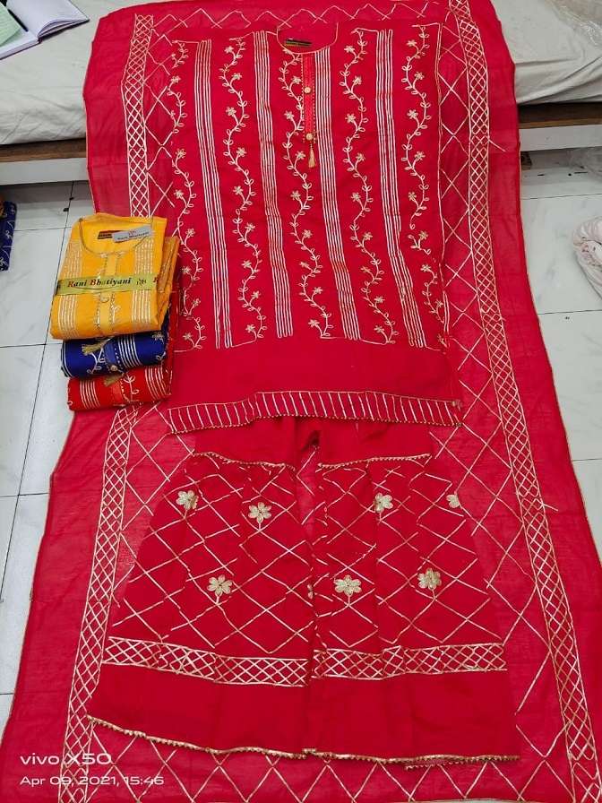 Amit Plazo Stich Suit Cotton Modal With Gota Patti Work suit