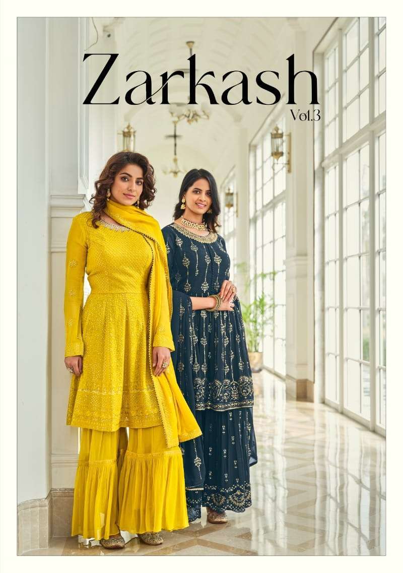 amyra zarkash vol 3 series 3001-3004 heavy georgette suit