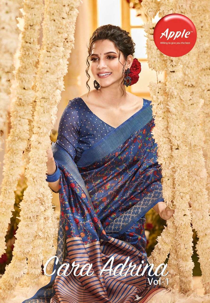 apple cara adrina vol 1 series 101-108 crystal silk saree