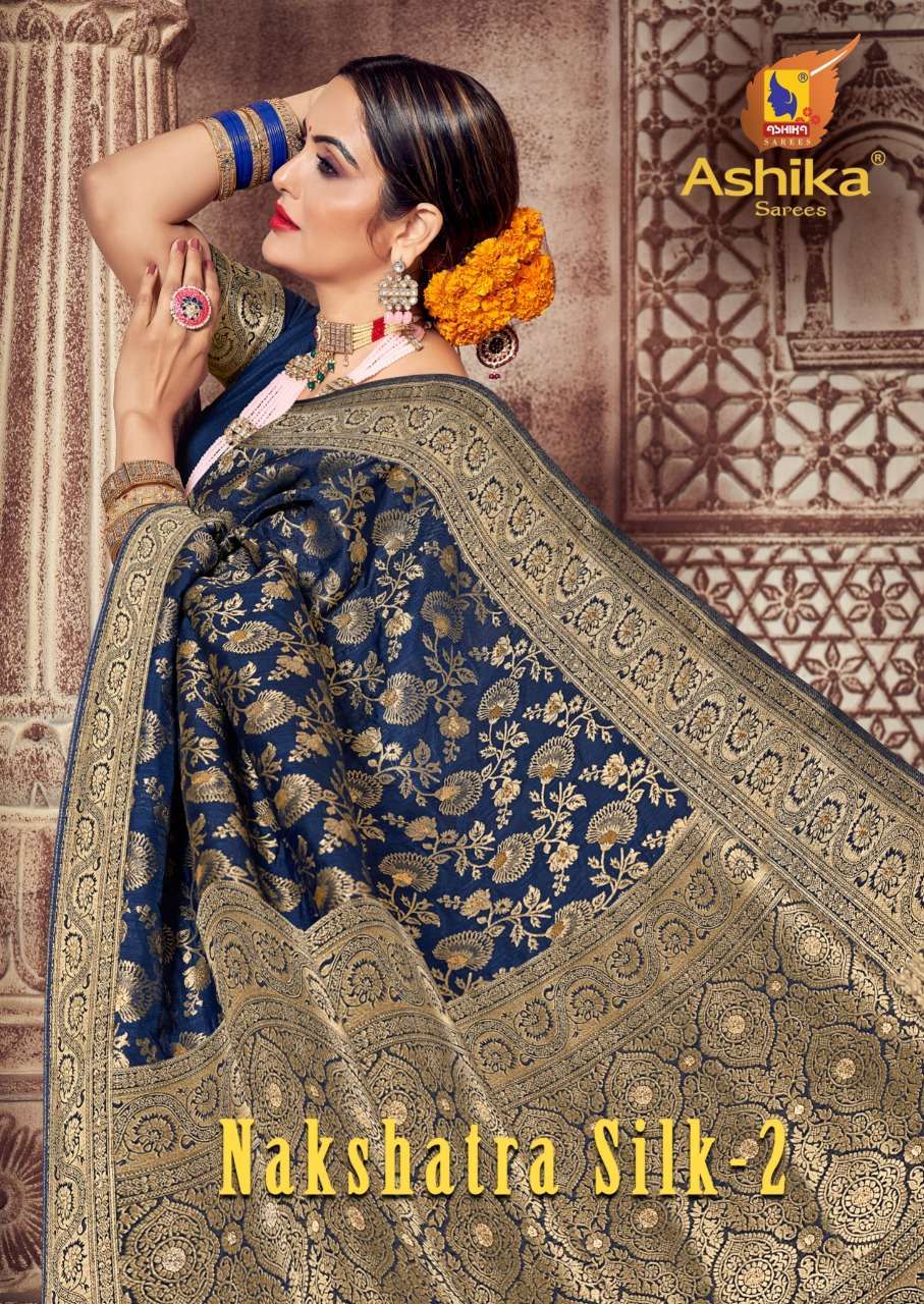 ashika nakshatra silk vol 2 series 01-08 Silk Saree with Rolex zari Pallu