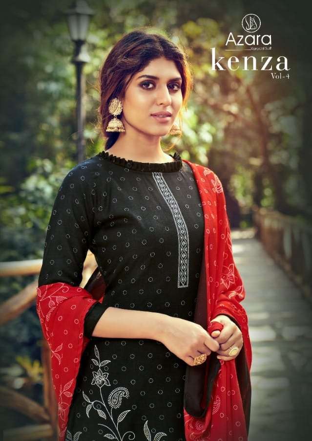 azara kenza vol 4 series 16001-16008 cotton slub suit 