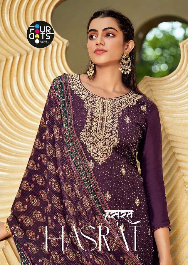 fourdots hasrat series 0561-0564 Pure Viscose Muslin Jacquard suit