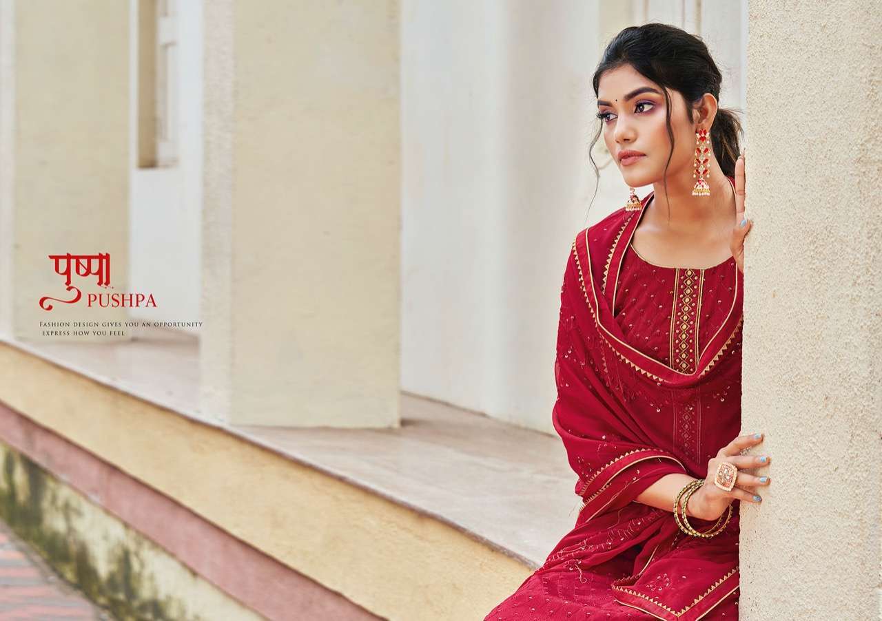 fourdots pushpa series 0641-0644 Pure Viscose Chiffon suit