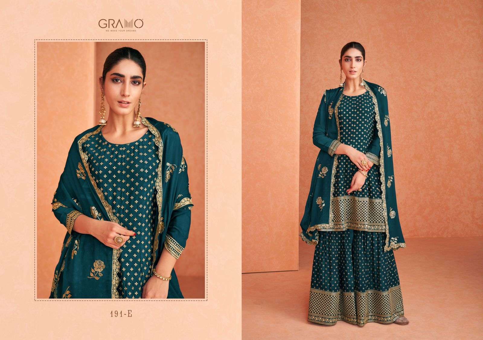 GRAMO COLOUR SPECIAL VOL-3 DESIGNER HEAVY REAL FAUX GEORGETTE SUIT 