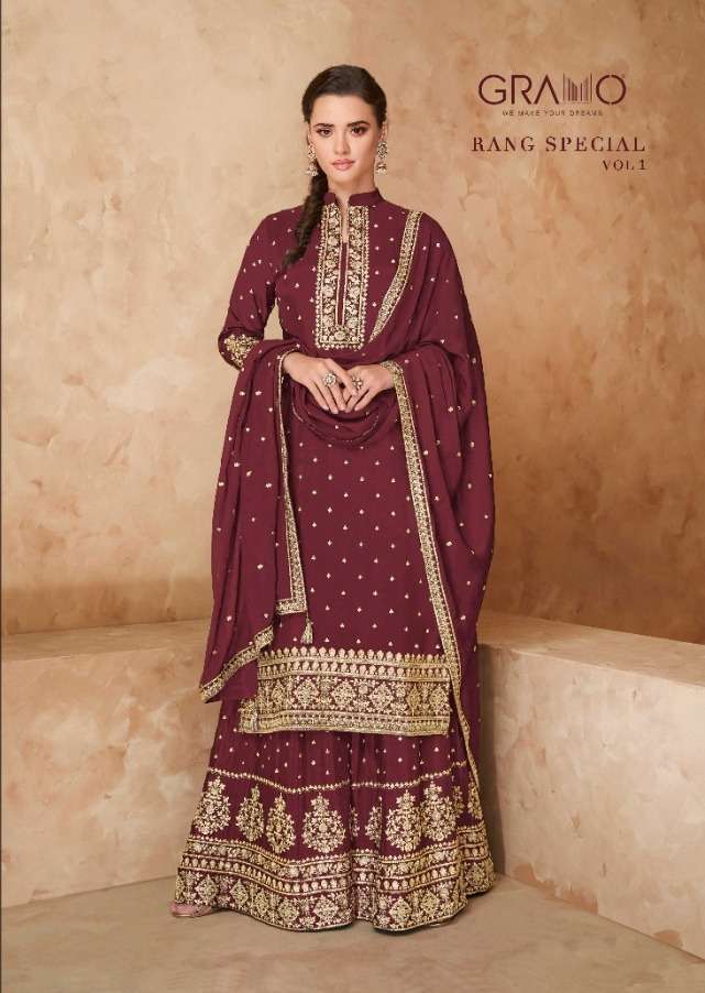 gramo rang special vol 1 series 251 heavy faux blooming georgette suit 