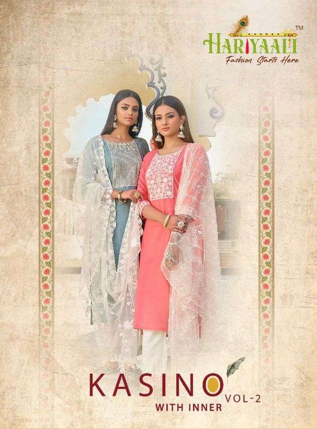 hariyaali kasino vol 2 series 1001-1008 Viscose silk readymade suit
