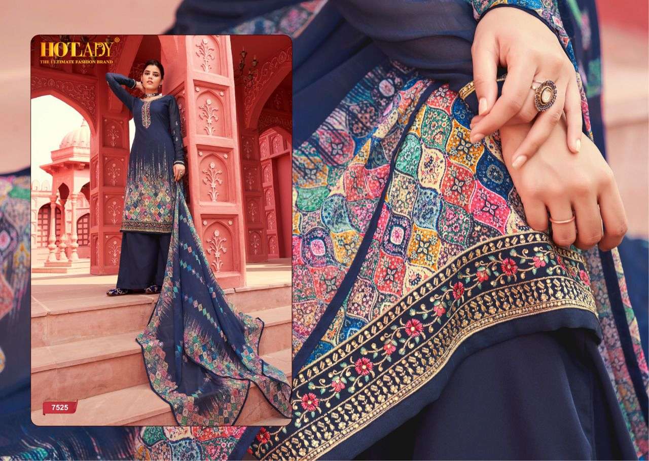 HOTLADY KASTURI DESIGNER FRENCH CRAPE SUITS 