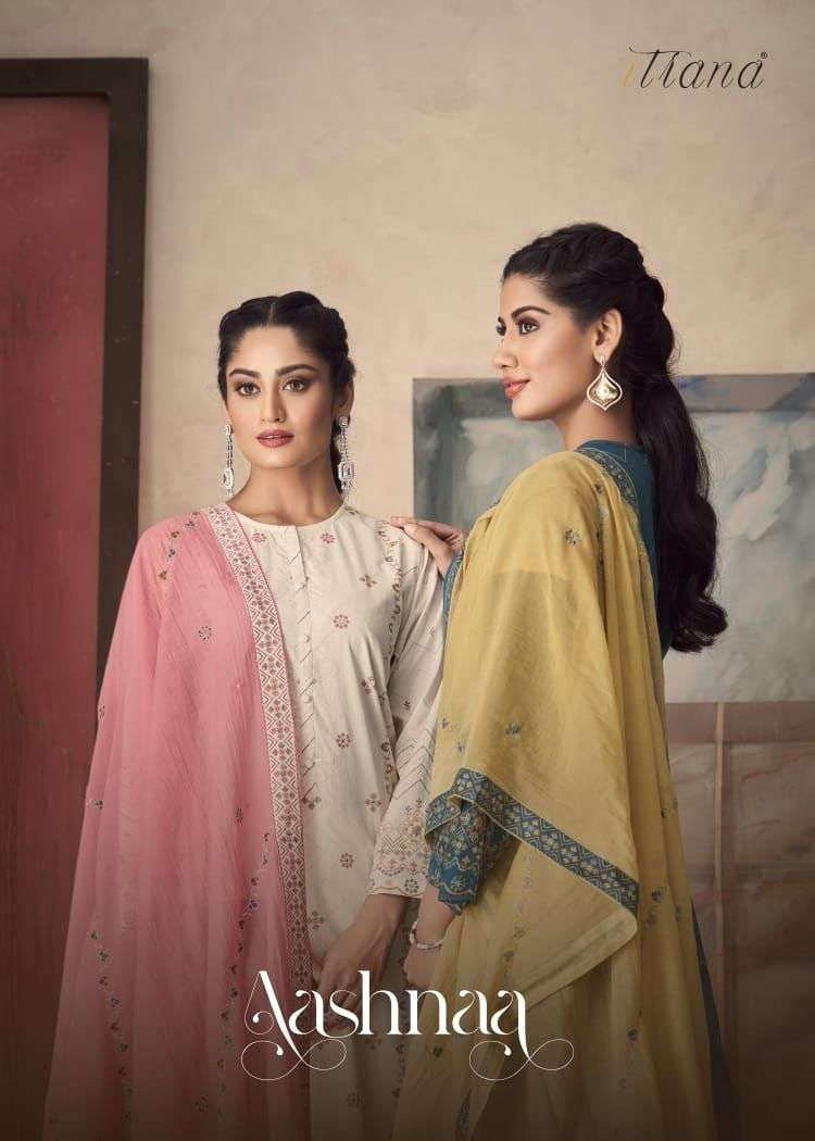 itrana aashna cambric comb digital print work suit 