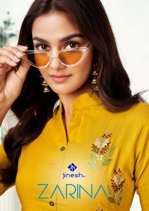 jinesh nx zarina series 1001-1008 viscose slub kurti 