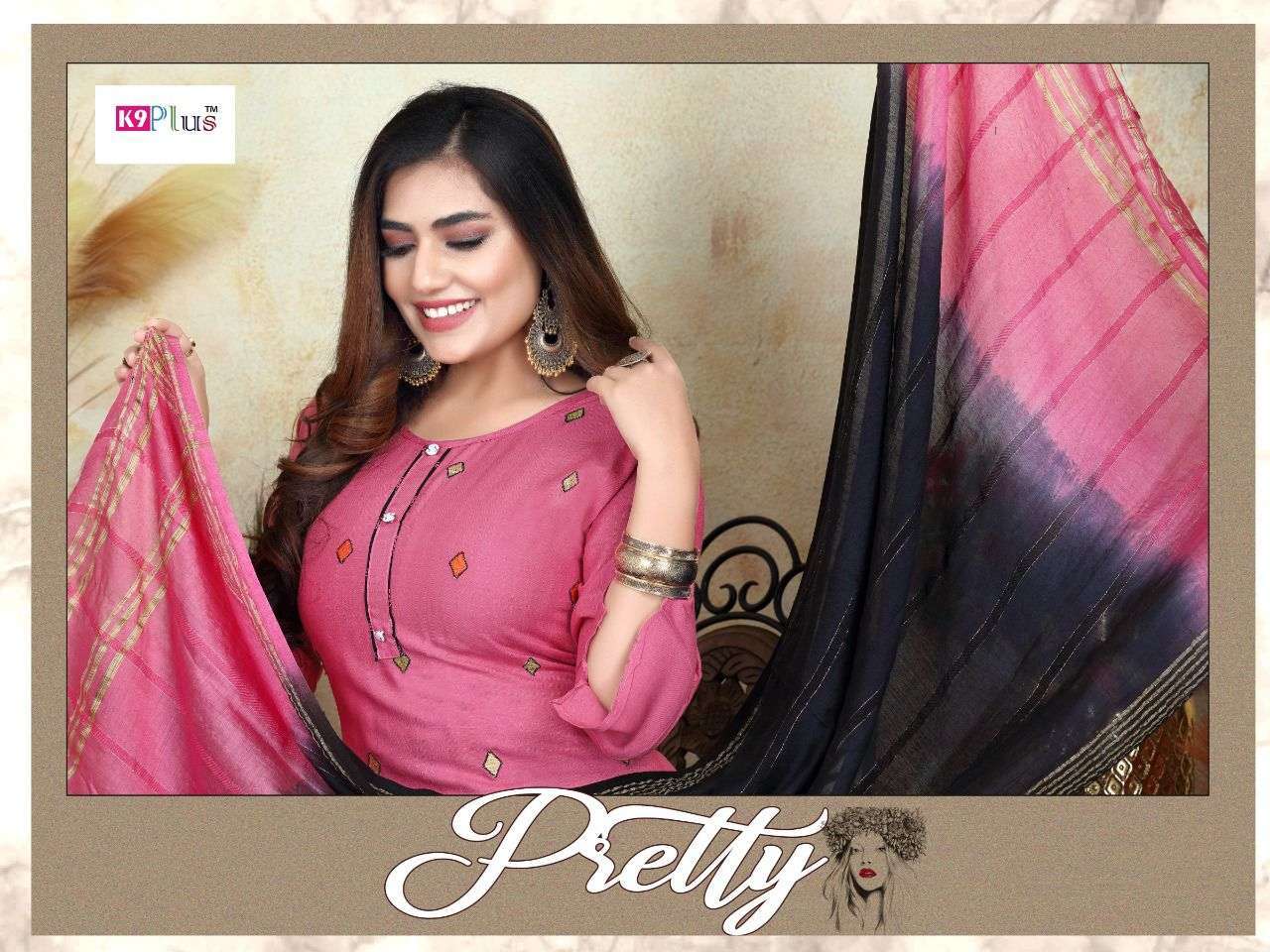 k9 plus pretty series 201-208 rayon with work readymade suit 