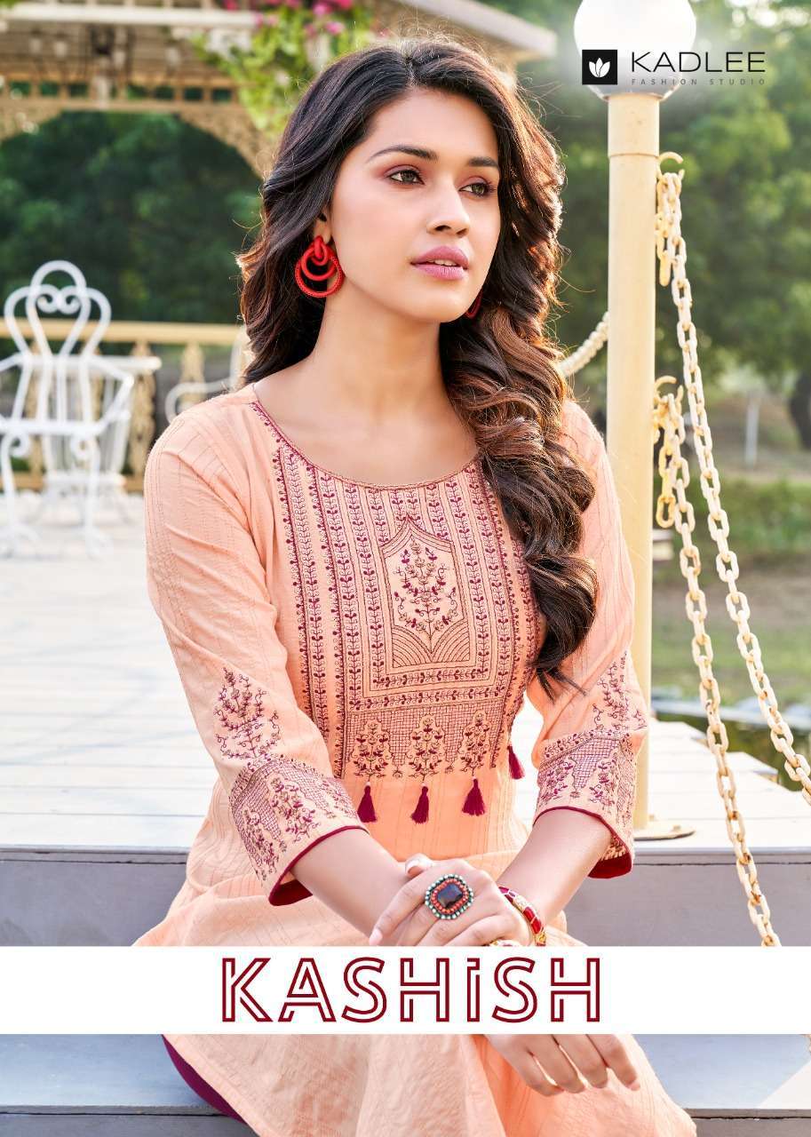 kadlee kashish series 607-612 Rayon Weaving Lurex kurti