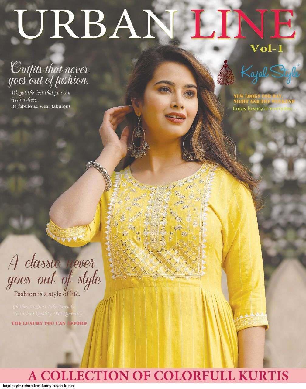 kajal style urban line series 1001-1010 Fancy Rayon kurti