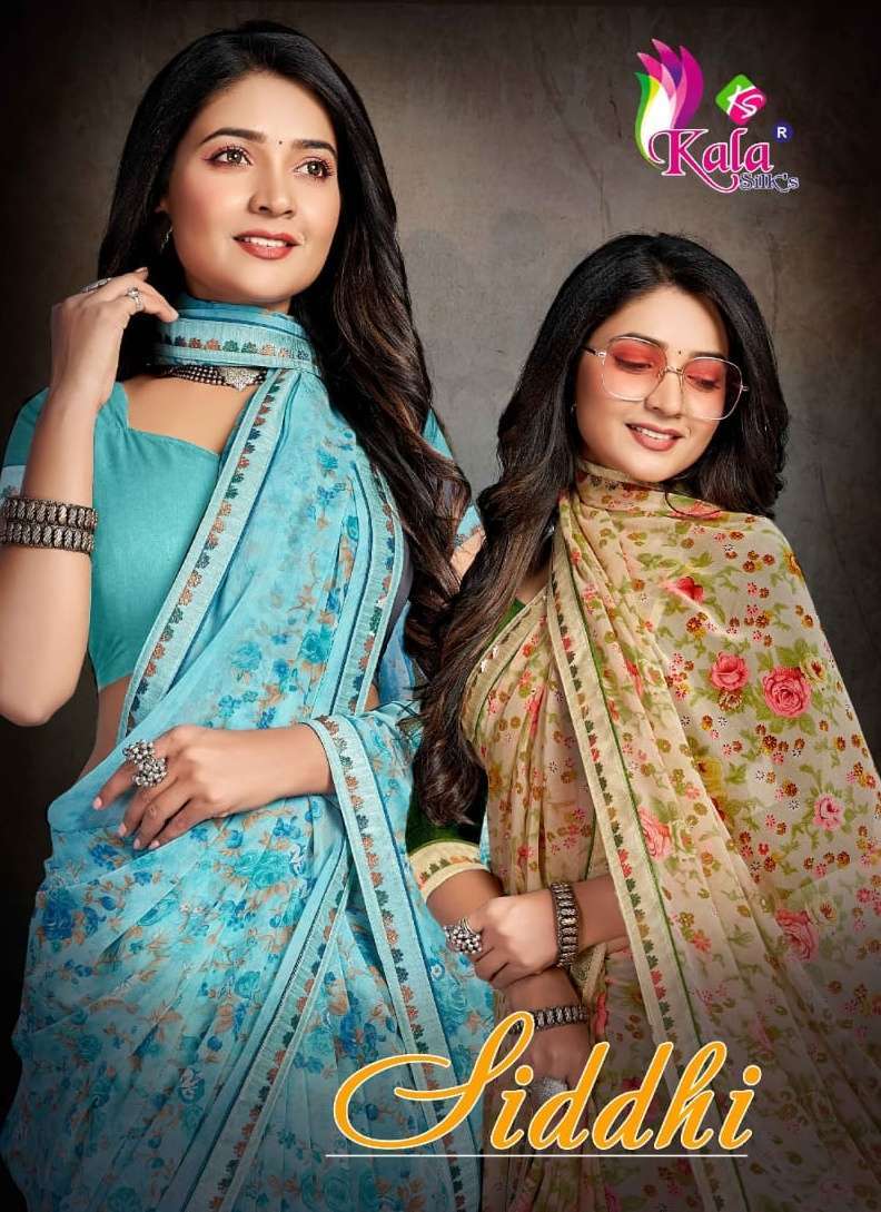 kala silks siddhi series 1001-1008 georgette saree