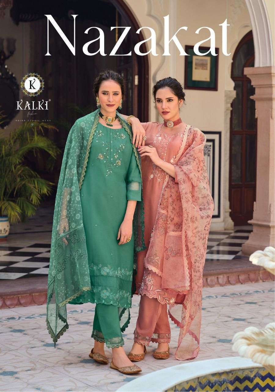 kalki trendz nazakat series 91001-91006 pure viscose silk readymade suit 