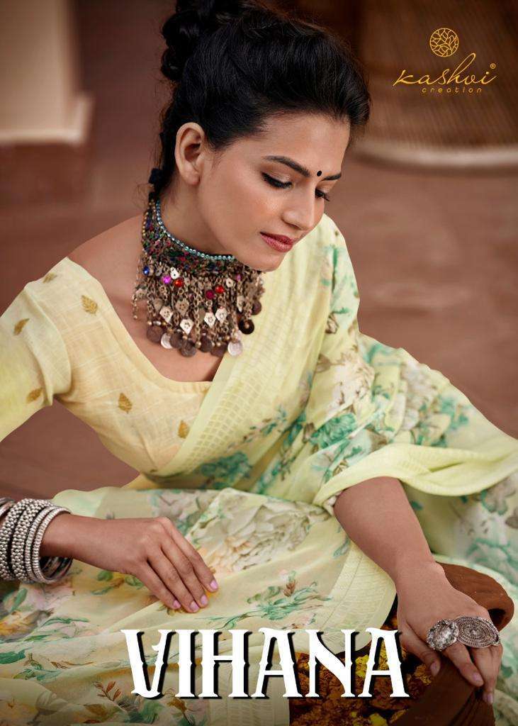 kashvi vihana series 1801-1810 Georgette Jacquard Border saree