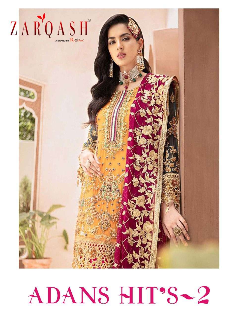 KHAYYIRA SUITS ZARQASH ADANS HITS-2 Z-2070 DESIGNER FAUX GEORGETTE SUIT 
