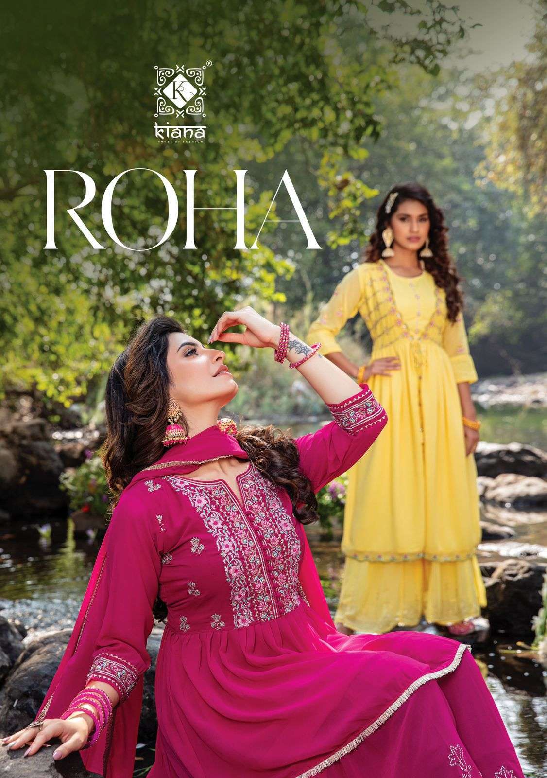 kiana roha series 101-106 Pure Georgette Gota patti work readymade suit 