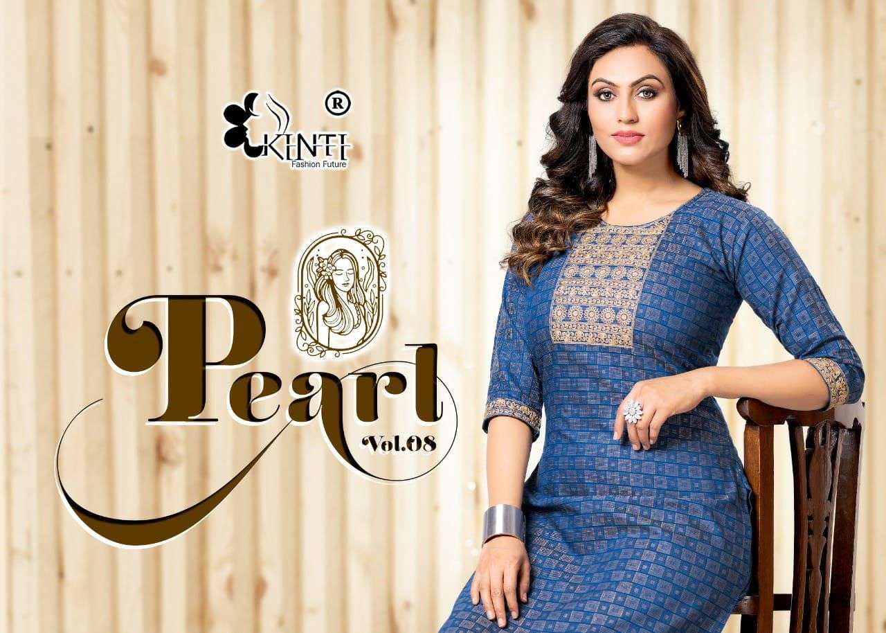 Kinti pearl series 801-808 Handloom Cotton Dobby kurti