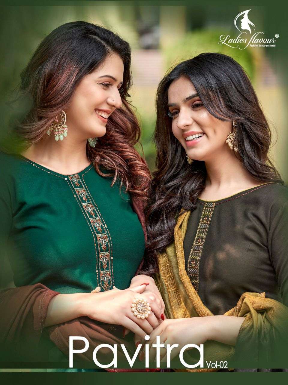 ladies flavour pavitra vol 2 series 1001-1006 14 kg Heavy Rayon suit