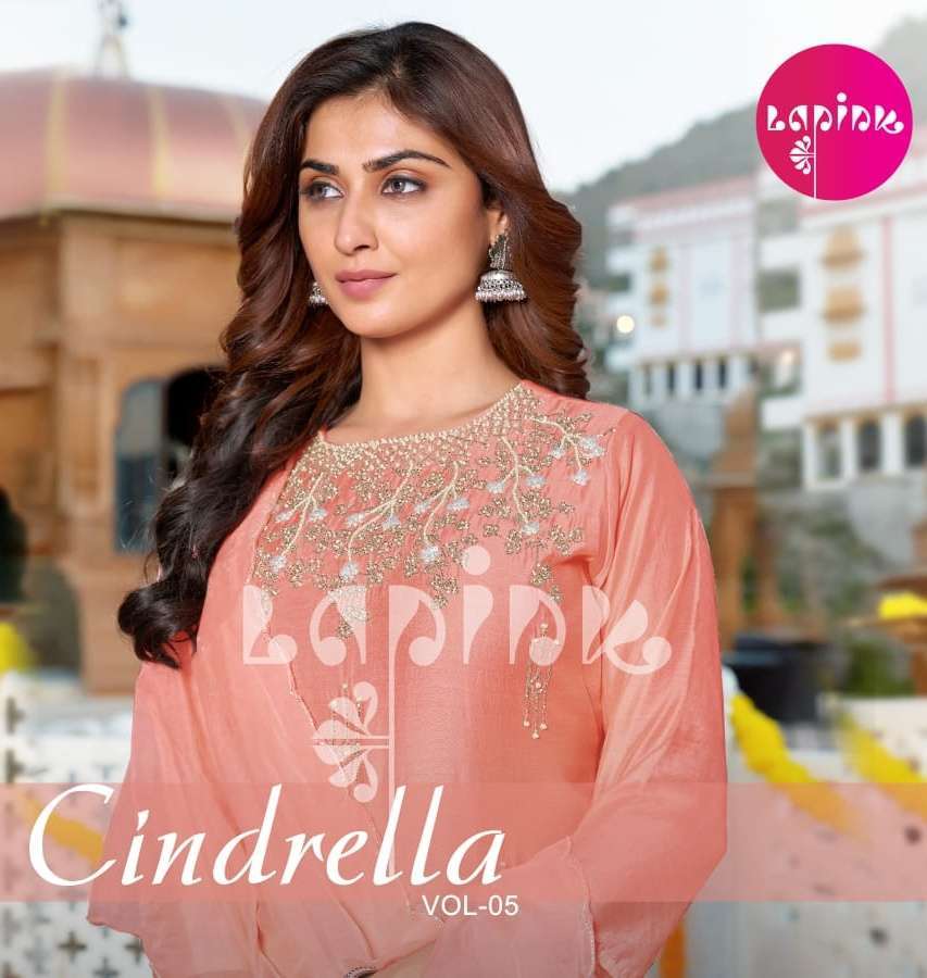 lapink cindrella vol 5 series 501-504 chanderi silk readymade suit 