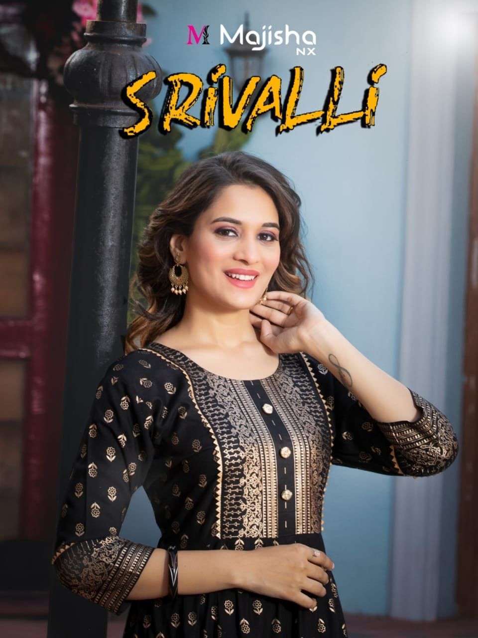 majisha nx srivalli series 101-108 14 kg rayon kurti 