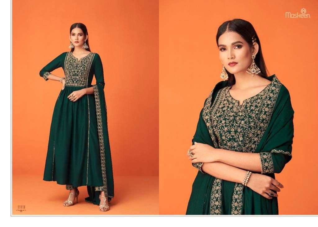 MASKEENJI AATIFA DESIGNER PURE VISCOSE RAYON SUIT 