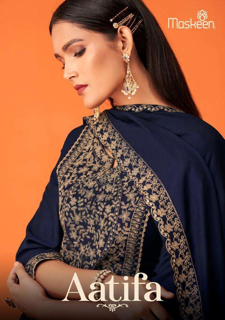maskeenji aatifa pure viscose rayon readymade suit 