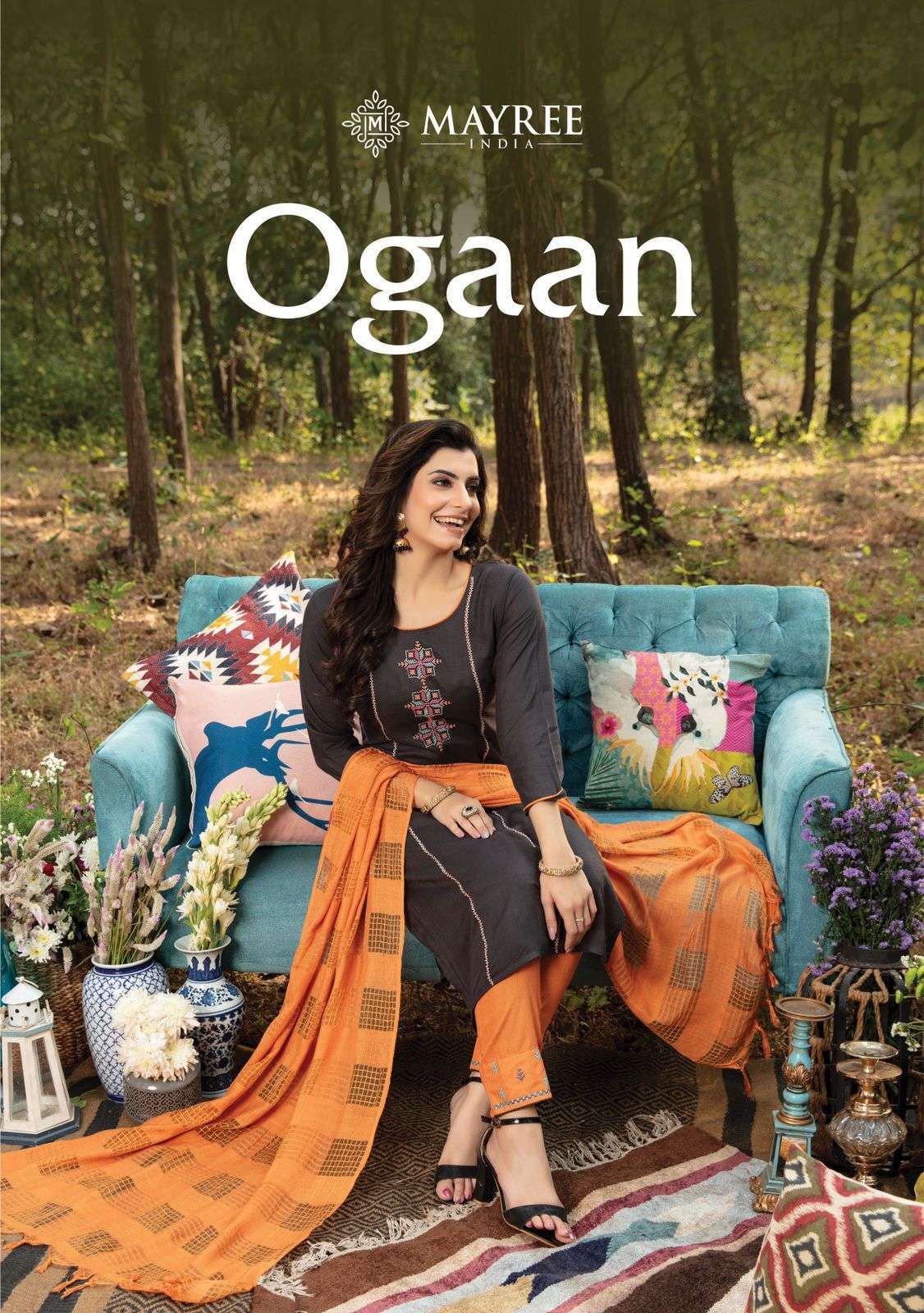 mayree india ogaan series 101-108  Heavy Rayon slub readymade suit