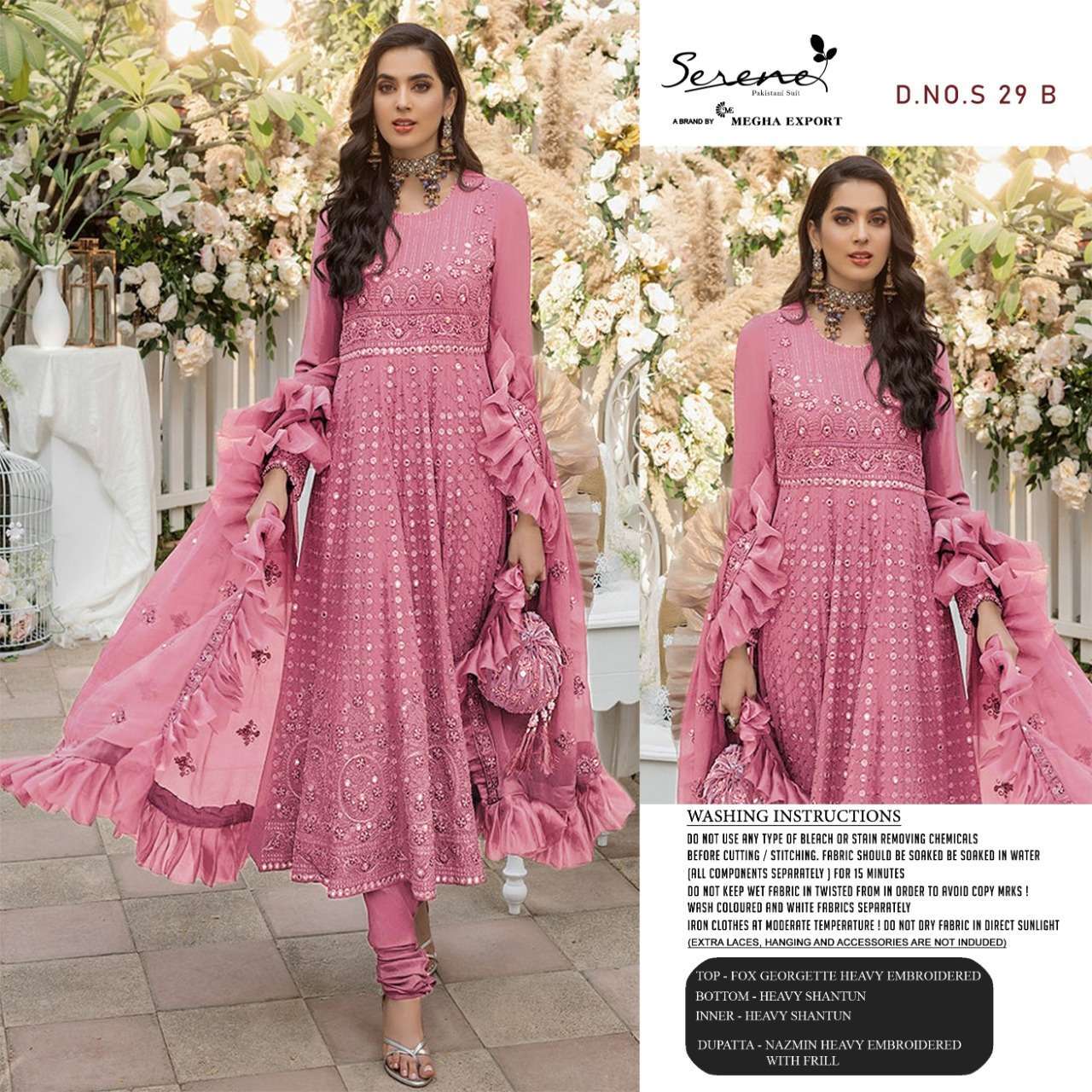 megha exports ethena series S 29 faux georgette suit 