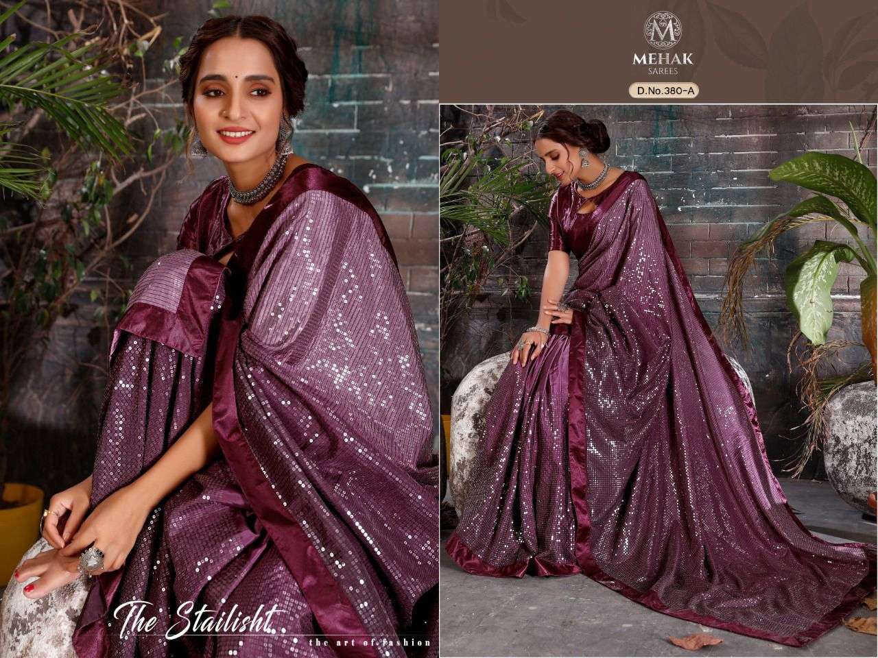 MEHAK SERIES 380 DESIGNER PURE SHADED CRAPE SAREE 